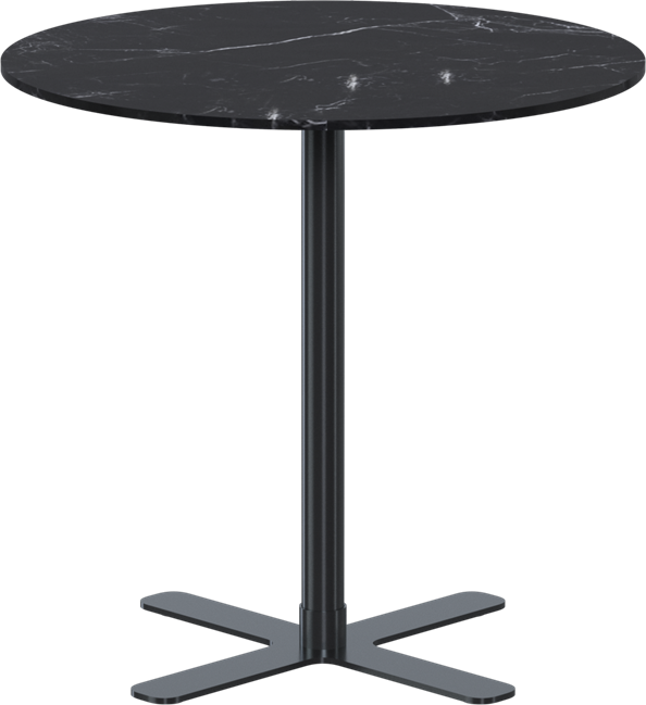 Black Plus Cafe Table - 80cm Rd